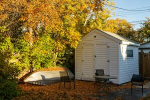 where to put shed in your backyard