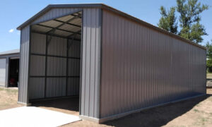 corrugated metal garage